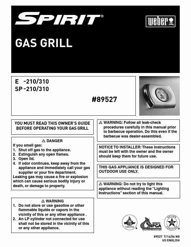 Weber Gas Grill SP - 210-page_pdf